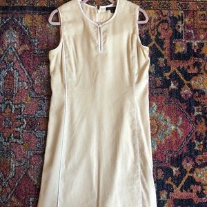 Brooks Brothers  Cream Linen A-Line Dress